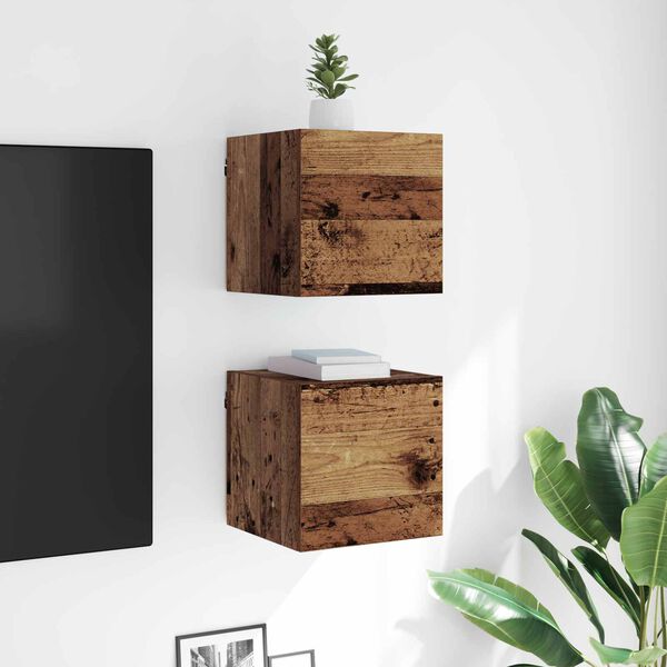 vidaXL TV-kaappi Vanha puu 30,5 x 30 x 30 cm Tekninen puu