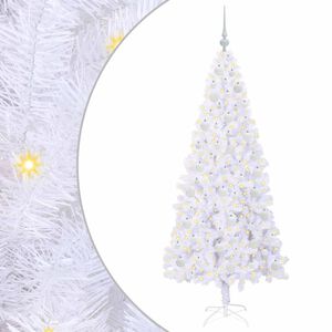 vidaXL Tekojoulukuusi 300 LED-valoilla Valkoinen 180 cm PVC ja ter&auml;s