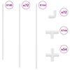 vidaXL PVC-putki 29 pcs Valkoinen PP ja PE