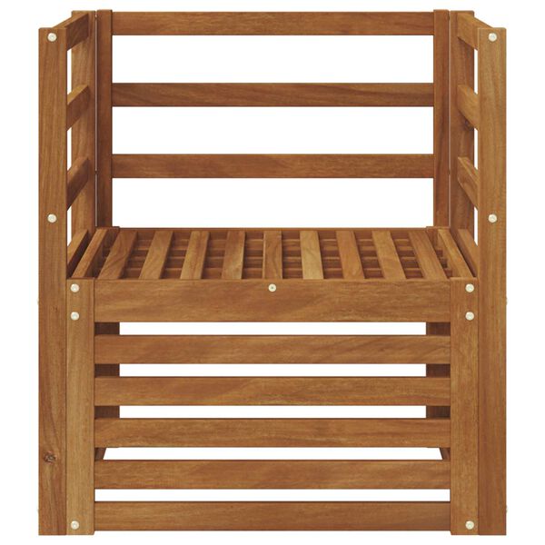 vidaXL Ulkosohvakokoelma Luonnollinen 67 x 63 x 73 cm Tihe&auml; akasiapuu