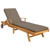 vidaXL Aurinkotuoli Tyynyll&auml; 100% polyesteria, vankka teak