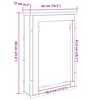 vidaXL Kylpyhuoneen Peilikaappi Ruskea 42 x 12 x 60 cm Tekninen puu
