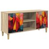 vidaXL TV-kaappi HEESCH 102 x 33 x 50 cm Sonoma Tekninen puu