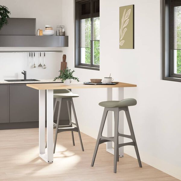 vidaXL Baarip&ouml;yd&auml;n jalat U-muotoiset 2 kpl valkoinen 40x(100-101) cm ter&auml;s