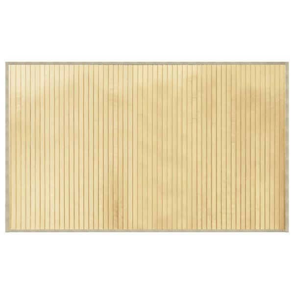 vidaXL Matto suorakaide vaalea luonnollinen 60x100 cm bambu
