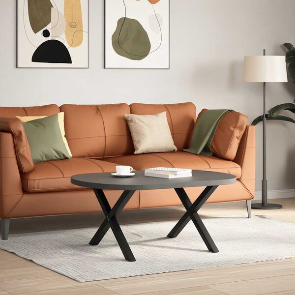 vidaXL Sohvap&ouml;yd&auml;n jalat X-muotoiset 2 kpl musta 70x(42-43) cm ter&auml;s