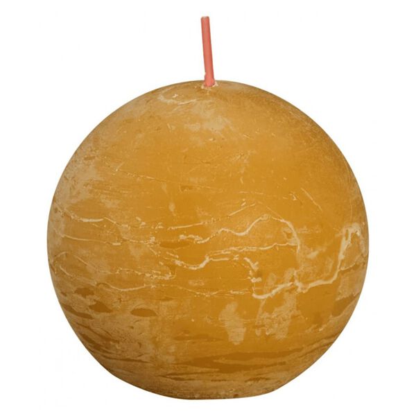 Bolsius Pallokynttil&auml;t Shine 6 kpl rustiikkinen 76x71 mm keltainen