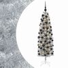 vidaXL Kapea tekokuusi joulupalloilla 180 cm 300 LEDi&auml;
