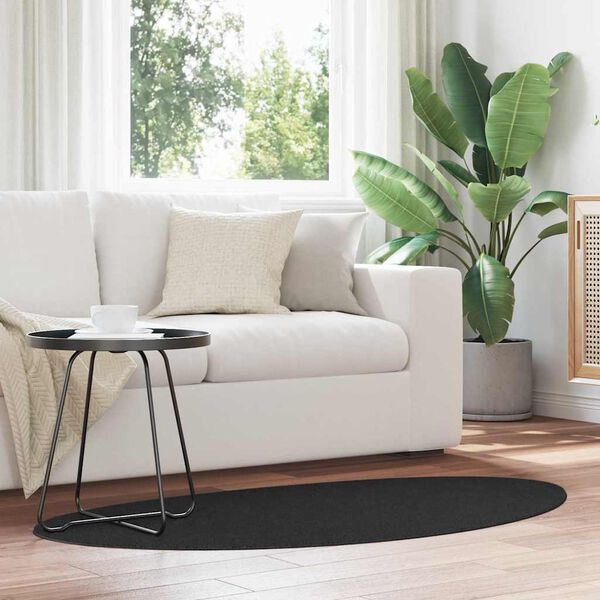 vidaXL Matto HUARTE Musta 80 x 150 cm Polyesteri