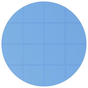 vidaXL Uima-allas maamatto 16 kpl &Oslash; 235 cm Py&ouml;re&auml; EVA-vaahtoa Sininen