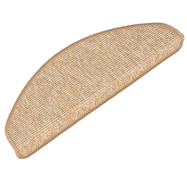 vidaXL Porrasmatot 15 kpl 65x21x4 cm vaaleanruskea puolipy&ouml;re&auml; suuri