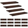 vidaXL Portaiden p&auml;&auml;llysteet 16 kpl 90 x 30 x 2 cm Tumma ruskea