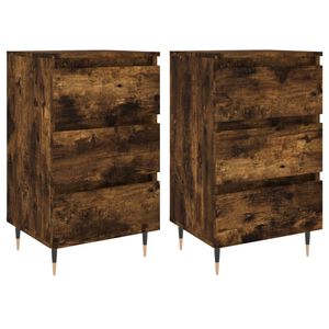 vidaXL Y&ouml;p&ouml;yd&auml;t 2 kpl savutammi 40x35x69 cm tekninen puu
