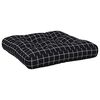 vidaXL Lavatyyny musta ruutukuvio 58x58x10 cm Oxford kangas