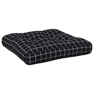 vidaXL Lavatyyny musta ruutukuvio 58x58x10 cm Oxford kangas