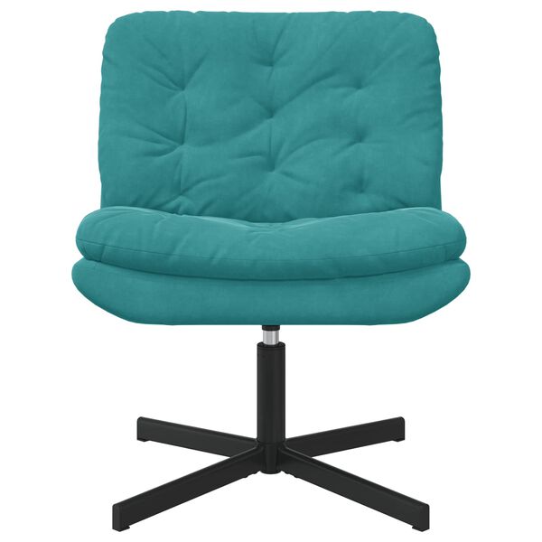 vidaXL K&auml;&auml;ntyv&auml; rentouttuva tuoli Turkoosi 63 x 75 x 76 cm Sametti