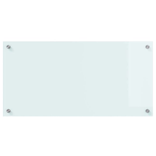 vidaXL Keitti&ouml;n suojapaneeli Valkoinen 80 x 40 cm karkaistu lasi