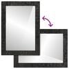 vidaXL Kylpyhuoneen peili musta 50x70x2,5 cm täysi mangopuu ja lasi