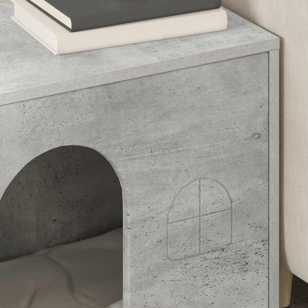 vidaXL Kissatalo Betoni 51 x 30 x 52 cm Tekninen puu