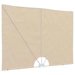 vidaXL Kokoontaittuva terassin sivumarkiisi kerma 240x160 cm