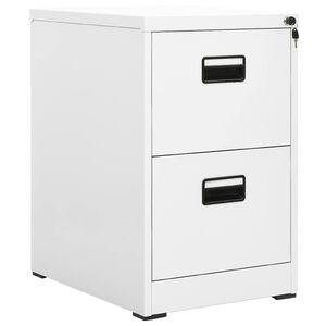 vidaXL Arkistokaappi valkoinen 46x62x72,5 cm ter&auml;s