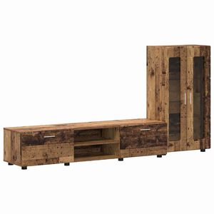 vidaXL TV-tasosetti laatikon kanssa hyllyll&auml; Vanha puu Tekninen puu