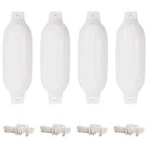 vidaXL Veneen lepuuttaja 4 kpl valkoinen &Oslash; 11x40 cm PVC