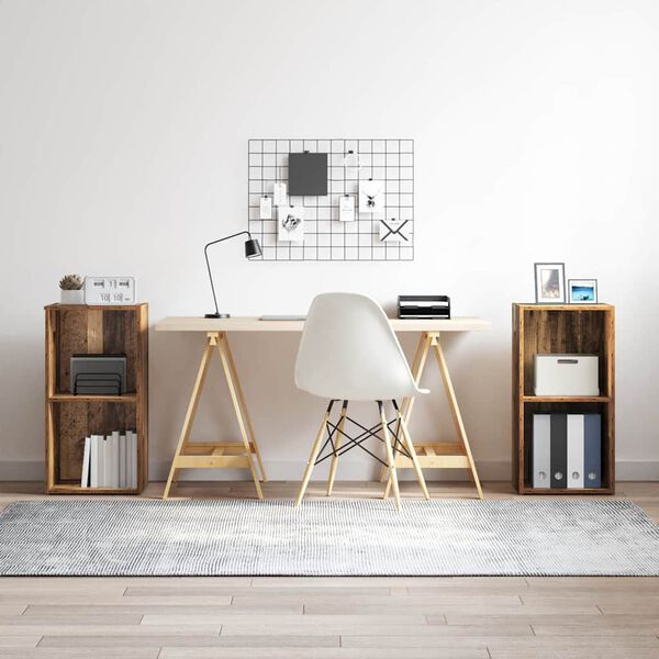 vidaXL TV-tasosetti 2 pcs Vanha Puu 37 x 35 x 72 cm Tekninen puu