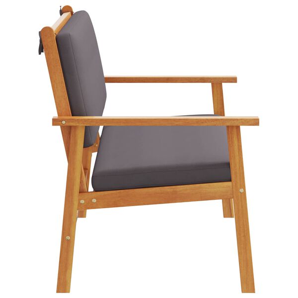 vidaXL Puutarhapenkki tyynyllä Ruskea Täysi Akaasiapuu