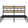 vidaXL Metallinen sängynrunko ilman patjaa Sonoma-tammi 140x190 cm