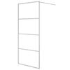 vidaXL Walk-in suihkusein&auml;ke hopea 90x195 cm kirkas ESG-lasi
