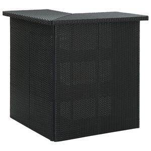 vidaXL Kulmabaarip&ouml;yt&auml; musta 100x50x105 cm polyrottinki