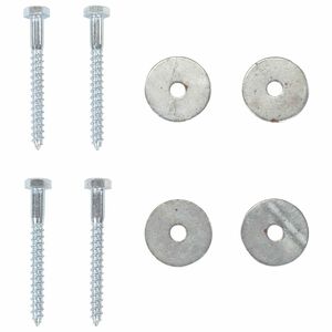 vidaXL Maakiinnike 6 pcs Hopea &Oslash;10 x 60 cm Galvanoitu Metalli