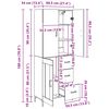 vidaXL Korkea kaappi Artisan tammi 69,5 x 34 x 180 cm Tekninen puu
