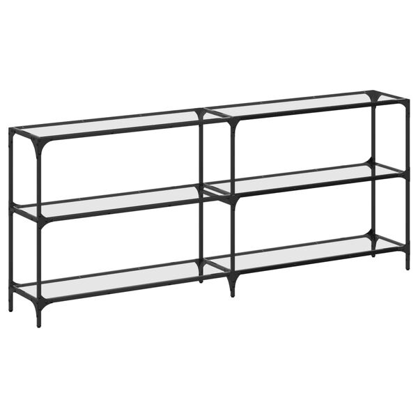 vidaXL Konsolip&ouml;yt&auml; l&auml;pin&auml;kyv&auml; lasinen p&ouml;yt&auml;levy 194,5x30x81 cm ter&auml;s