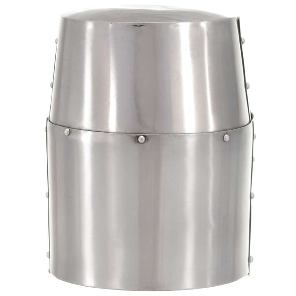 vidaXL Ristiretkiritarin kypärä antiikki kopio hopea teräs