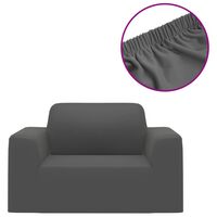 vidaXL Joustava sohvanpäällinen antrasiitti polyesteri jersey