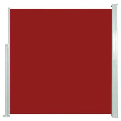 vidaXL Sisäänvedettävä sivumarkiisi 140 x 300 cm punainen