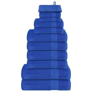 vidaXL 12-osainen pyyhesetti SAMPAKKO sininen 360 g/m&sup2;