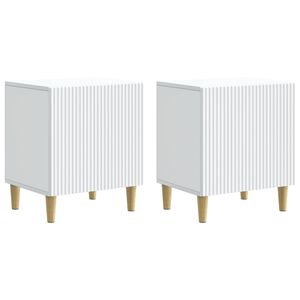 vidaXL Y&ouml;p&ouml;yt&auml;kaappi 2 pcs valkoinen 43 x 34,5 x 50 cm Tekninen puu