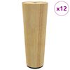 vidaXL Huonekalujalat 12 kpl Ruskea &Oslash; 44 x 100 mm Tihe&auml; Eukalyptuspuu