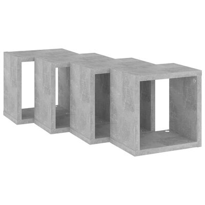 vidaXL Kuutioseinähyllyt 4 kpl betoninharmaa 22x15x22 cm