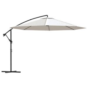 vidaXL Aurinkovarjo cantilever 3,5 m hiekanvalkoinen