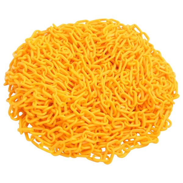 vidaXL Varoitusketju keltainen 100 m Ø6 mm muovi