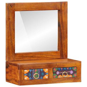 vidaXL Seinäkaappi Ruskea 40 x 20 x 50 cm Täysi Akaasiapuu