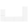 vidaXL TV-tasosetti Sein&auml;kiinnitett&auml;v&auml; 4 pcs Valkoinen Tekninen puu