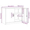 vidaXL S&auml;ilytyskaappi Valkoinen 90 x 40 x 70 cm Ter&auml;s