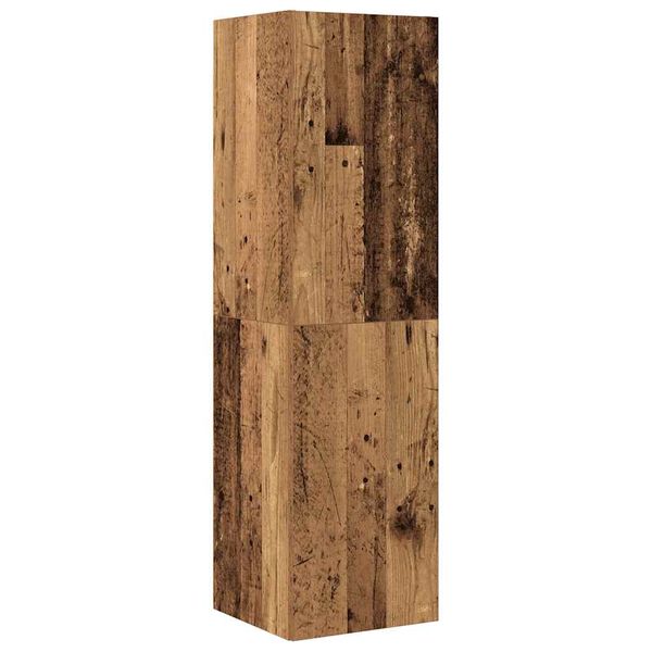 vidaXL 4-osainen TV-kaappisarja sein&auml;kiinnitett&auml;v&auml; vanhaa puuta