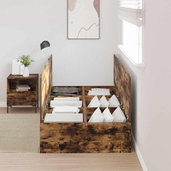 vidaXL S&auml;ilytystilallinen s&auml;ngynrunko Savup&auml;hkin&auml; 100 x 200 cm