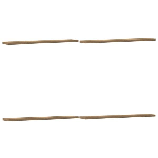 vidaXL Kirjahyllytasot 4 kpl artesaani tammi 60x10x1,5 cm lastulevy